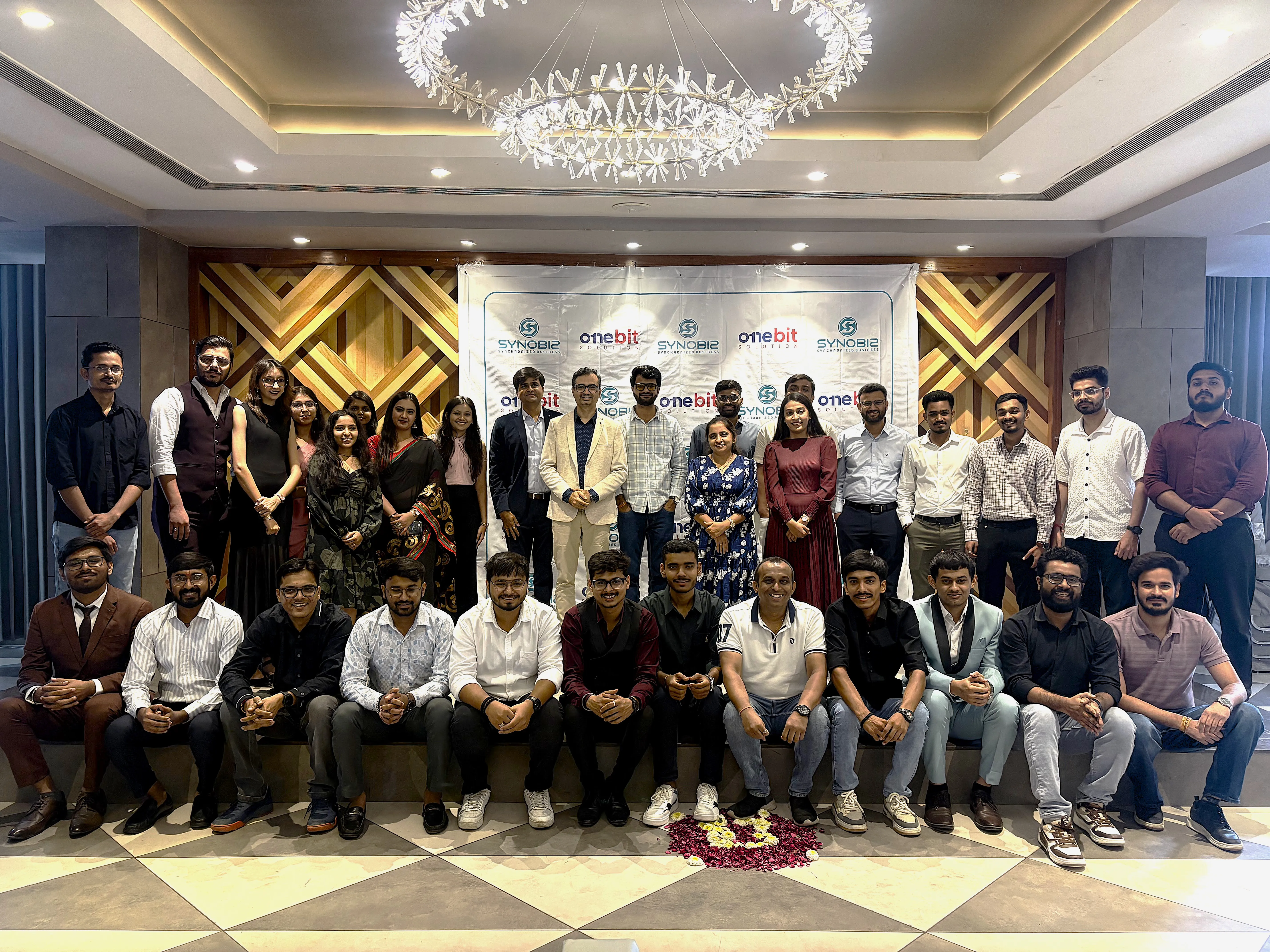The Synobiz team together at the Independence Day and 11th anniversary celebration